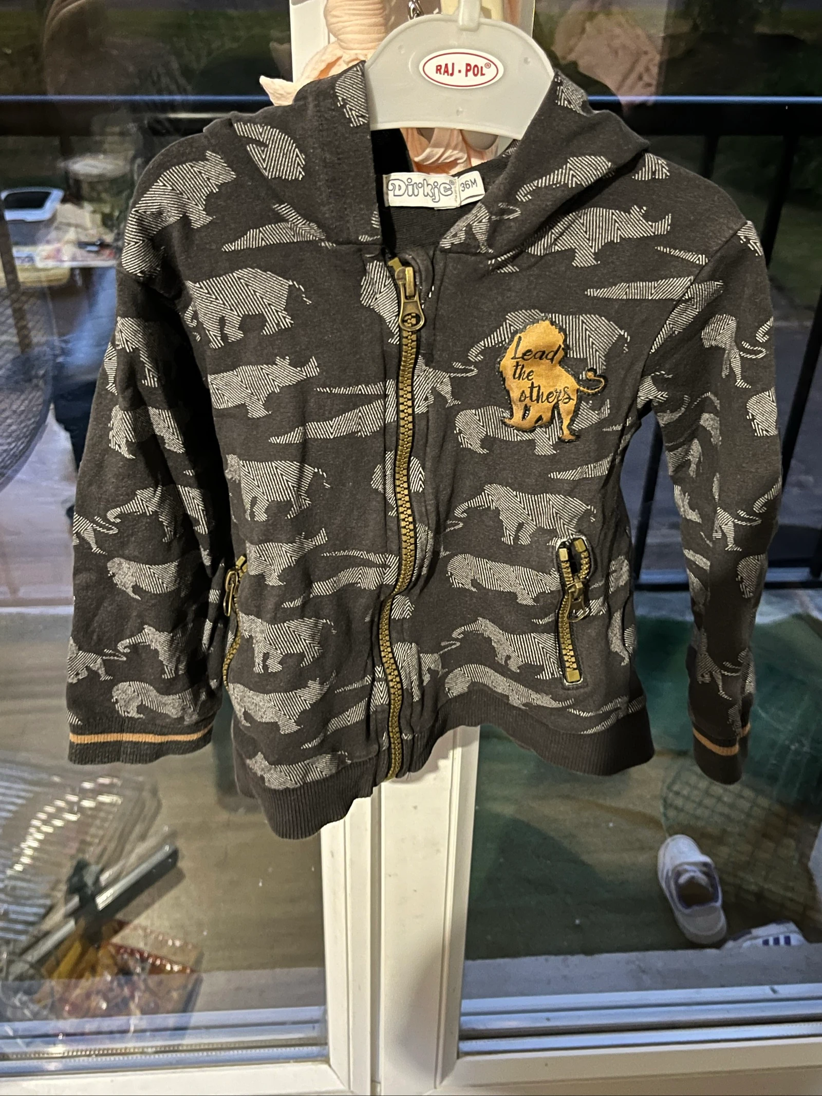 Gilet zippé à capuche animaux Dirkje 3 ans (36M) - Très bon état 